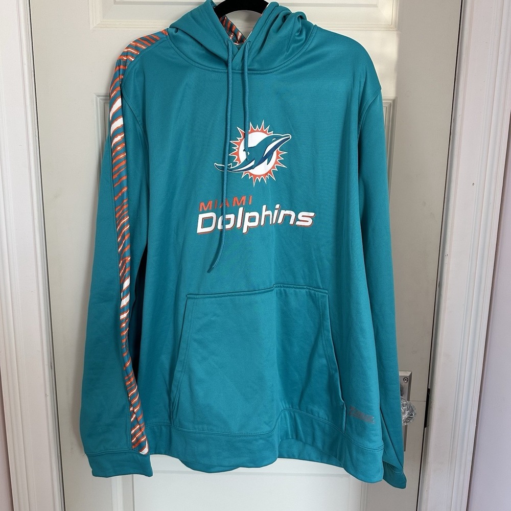 NFL‎ MIAMI DOLPHINS AMERICAN FOOTBALL HOODED NFL TEAM APPAREL SZ XXL ADULT